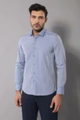 Armürlü Slimfit Mavi Gömlek - Wessi thumbnail 1