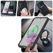 Samsung Galaxy S25 FE Kılıf Kablosuz Şarj Özellikli Standlı Samara Kapak thumbnail 4