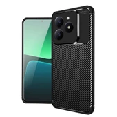 Realme C61 Kılıf Auto Focus Karbon Kapak - Siyah thumbnail 1