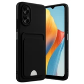 Oppo A38 Kılıf Kelvin Kartvizitli Silikon - Siyah thumbnail 1