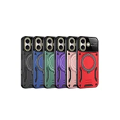 İphone 16 Kılıf Joy Lens Standlı Kapak - Koyu Yeşil thumbnail 3