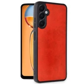 Samsung Galaxy S24 Fe Kılıf Aras Deri Kapak - Kırmızı thumbnail 1