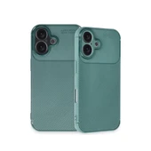 İphone 16 Plus Kılıf Auto Focus Karbon Kapak - Koyu Yeşil thumbnail 3