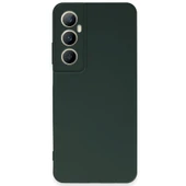 Realme C65 Kılıf First Silikon - Koyu Yeşil thumbnail 1