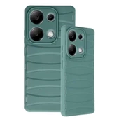 Xiaomi Redmi Note 13 Pro 4g Kılıf Bibercas Silikon Kapak - Koyu Yeşil thumbnail 3