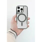 İphone 15 Pro Max Kılıf Boyi Magsafe Silikon Kapak - Lacivert thumbnail 2