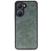 Vivo Y18 Kılıf Aras Deri Kapak - Koyu Yeşil thumbnail 2