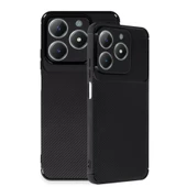 Realme C61 Kılıf Auto Focus Karbon Kapak - Siyah thumbnail 3