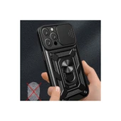 İphone 16 Pro Kılıf Pars Lens Yüzüklü Silikon - Yeşil thumbnail 3