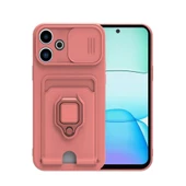 Xiaomi Redmi 13 4g Kılıf Zuma Kartvizitli Yüzüklü Silikon - Pembe thumbnail 1