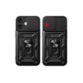 İphone 16 Kılıf Pars Lens Yüzüklü Silikon - Kırmızı thumbnail 2