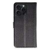 İphone 15 Pro Max Kılıf Trend S Plus Kapaklı Kılıf - Siyah thumbnail 1