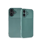 İphone 16 Kılıf Auto Focus Karbon Kapak - Koyu Yeşil thumbnail 3