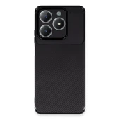 Realme C61 Kılıf Auto Focus Karbon Kapak - Siyah thumbnail 4