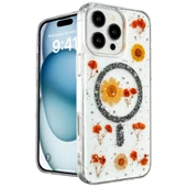 İphone 16 Pro Kılıf Daisy Simli Magsafe Kapak - Siyah thumbnail 1