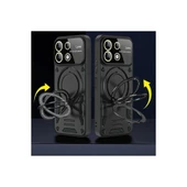 Xiaomi Redmi 13 4g Kılıf Joy Lens Standlı Kapak - Koyu Yeşil thumbnail 2