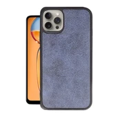 İphone 15 Pro Kılıf Aras Deri Kapak - Lacivert thumbnail 1