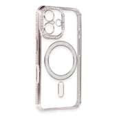 İphone 16 Kılıf Joke Simli Magneticsafe Kılıf - Pembe thumbnail 3