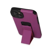 İphone 14 Plus Kılıf Mega Standlı Silikon - Mor thumbnail 5