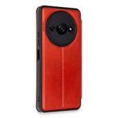 Xiaomi Redmi A3 4g Kılıf Flip Cover - Kırmızı thumbnail 2