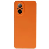 Realme 12 Lite Kılıf Nano İçi Kadife Silikon - Turuncu thumbnail 1