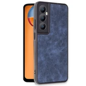 Realme C65 Kılıf Aras Deri Kapak - Lacivert thumbnail 2