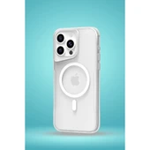 İphone 14 Pro Kılıf Pc Poso Magsafe Kapak - Şeffaf thumbnail 3