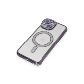 İphone 13 Kılıf Joke Simli Magneticsafe Kılıf - Derin Mor thumbnail 2