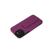 İphone 14 Plus Kılıf Mega Standlı Silikon - Mor thumbnail 3