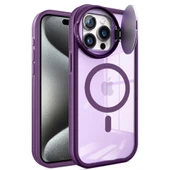 İphone 14 Pro Max Kılıf Teleskop Lens Magsafe Silikon Kapak - Derin Mor thumbnail 2