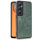 Realme C65 Kılıf Aras Deri Kapak - Koyu Yeşil thumbnail 2