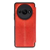 Xiaomi Redmi A3 4g Kılıf Flip Cover - Kırmızı thumbnail 1