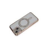 İphone 13 Kılıf Joke Simli Magneticsafe Kılıf - Gold thumbnail 2