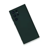 Samsung Galaxy S24 Ultra Kılıf Nano İçi Kadife Silikon - Koyu Yeşil thumbnail 3