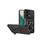 Xiaomi Poco X6 Kılıf Pars Lens Yüzüklü Silikon - Siyah thumbnail 1