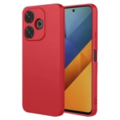 Xiaomi Redmi 13 4g Kılıf Nano İçi Kadife Silikon - Kırmızı thumbnail 1