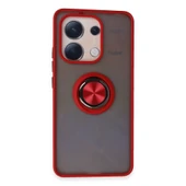 Xiaomi Redmi Note 13 4g Kılıf Montreal Yüzüklü Silikon Kapak - Kırmızı thumbnail 1