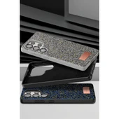 Onegif Samsung Galaxy S25 Ultra Bright Simli Kapak - Gümüş thumbnail 3