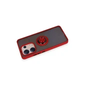 Xiaomi Redmi Note 13 4g Kılıf Montreal Yüzüklü Silikon Kapak - Kırmızı thumbnail 3