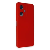 Vivo Y17s Kılıf Nano İçi Kadife Silikon - Kırmızı thumbnail 2