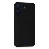 Xiaomi Redmi 13c Kılıf Kelvin Kartvizitli Silikon - Siyah thumbnail 1