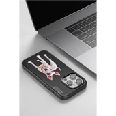 Venco İphone 15 Pro Max Perma Desenli Kapak - Siyah thumbnail 4