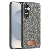 Onegif Samsung Galaxy S25 Plus Bright Simli Kapak - Gümüş thumbnail 1