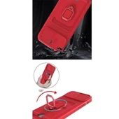 Xiaomi Redmi Note 13 Pro 5g Kılıf Zuma Kartvizitli Yüzüklü Silikon - Lila thumbnail 3