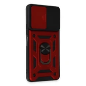 Vivo Y36 Kılıf Pars Lens Yüzüklü Silikon - Kırmızı thumbnail 2