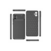 Samsung Galaxy A05 Kılıf Auto Focus Karbon Kapak - Siyah thumbnail 3