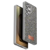 Onegif Samsung Galaxy S25 Ultra Bright Simli Kapak - Gümüş thumbnail 1