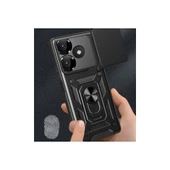 Xiaomi Redmi 13 4g Kılıf Pars Lens Yüzüklü Silikon - Gümüş thumbnail 3