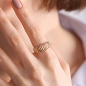 14K Altın Modern Yüzük thumbnail 2