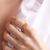 14K Altın Modern Yüzük thumbnail 3